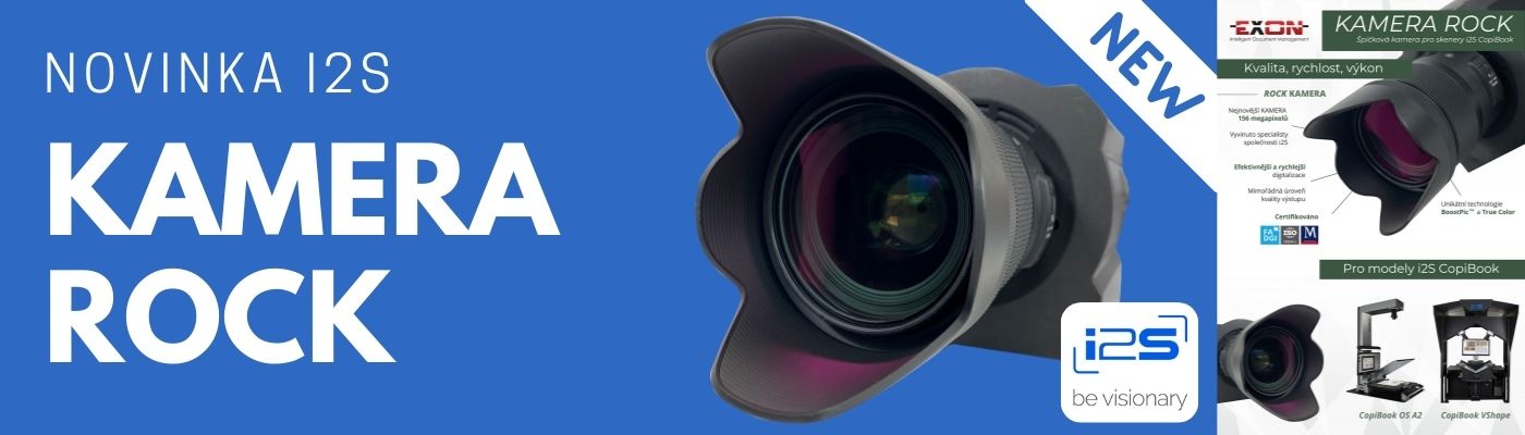 Nová kamera pro i2S skenery CopiBook - ROCK