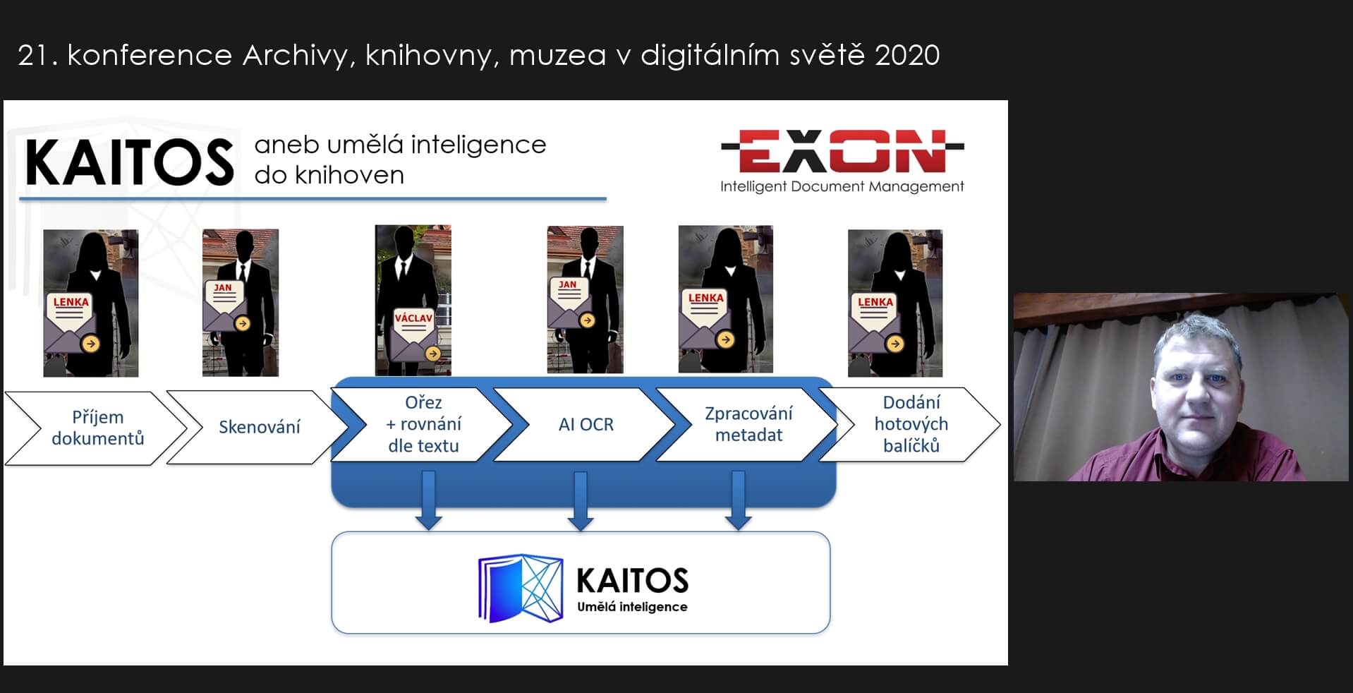 Příspěvek na 21. konferenci Archivy, knihovny, muzea v digitálním světě 2020 od společnosti EXON